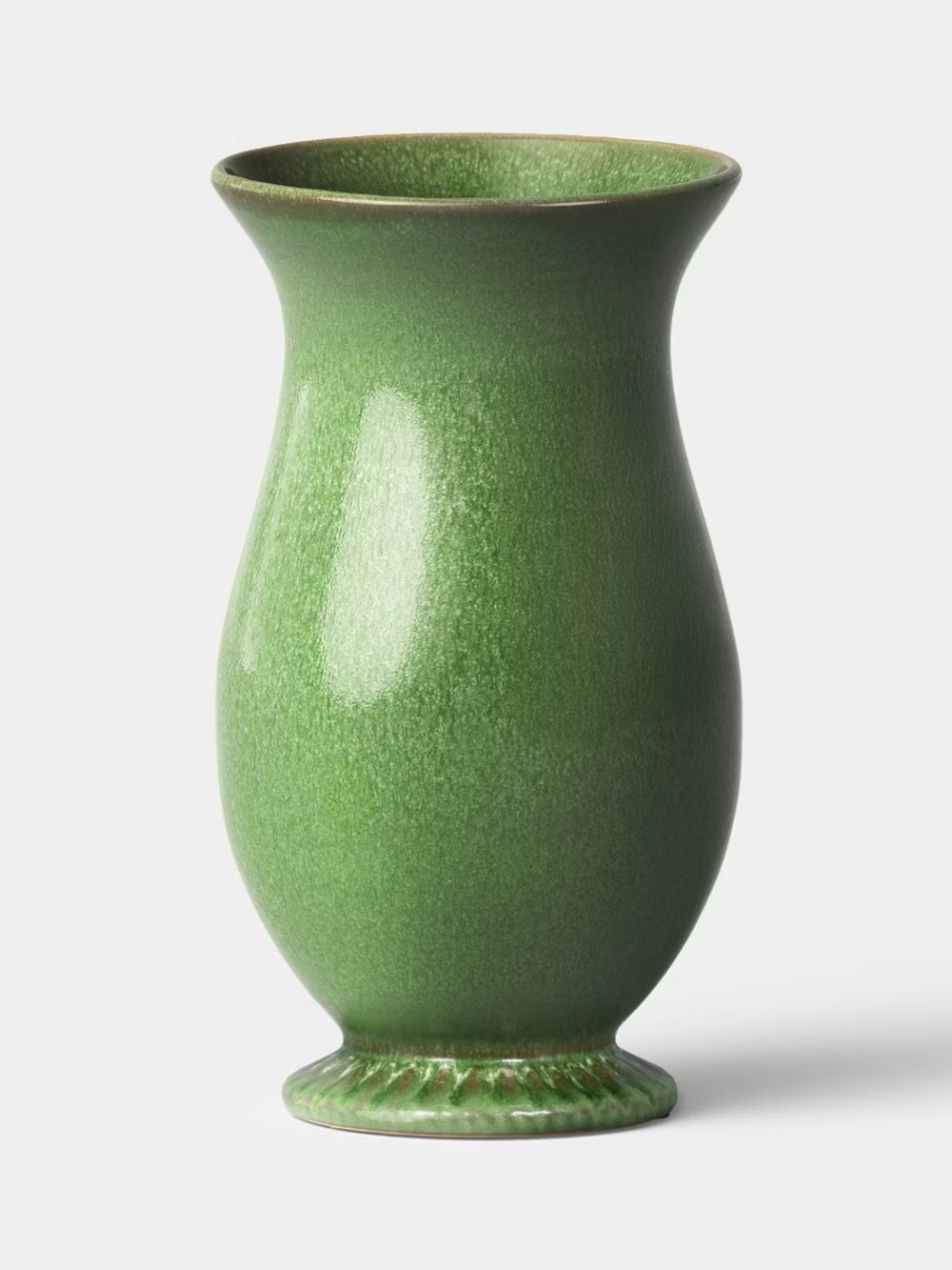 Tall Glazed Ceramic Vase Green - Threshold